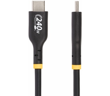 Startech.com 1m USB-C Laadkabel, USB-IF Gecertificeerde USB Kabel, 240W PD EPR, USB 2.0 Type-C Laptop Laadkabel, USB-C Data Transfer Kabel, TPE Mantel, M/M