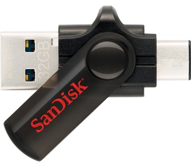 Sandisk Dual USB Drive Type-C 32GB Zwart