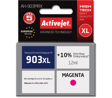 Activejet Activejet AH-903MRX inkt (vervanging HP 903XL T6M07AE; Premium; 12 ml; rood)