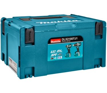Makita DLX2180TJ1 18V Li-Ion accu klop-/schroefmachine (DHP484) & slagschroevendraaier (DTD153) combiset (3x 5,0Ah accu) in Mbox - koolborstelloos