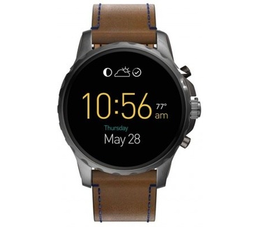 qMust Lederen armband voor Fossil Q Marshall - Coffee