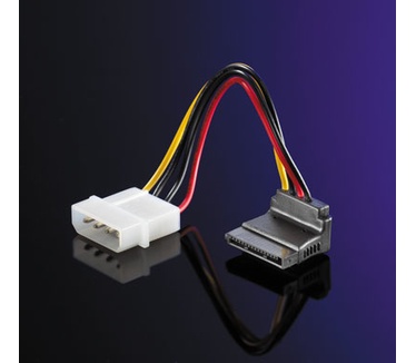 Roline stroomadapterkabel 4 pol. / SATA haaks