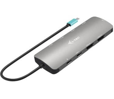 i-tec USB-C Metal Nano 2x Display Docking Station with PD 100 W + Charger 112W