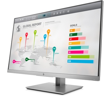 HP EliteDisplay E273q (1FH52AT) Zilver, Zwart