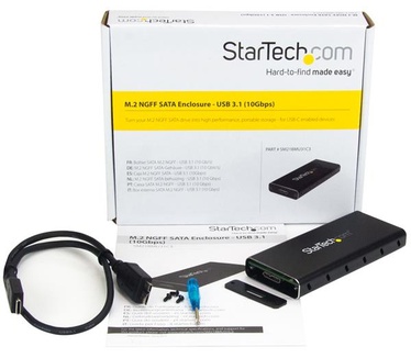 Startech.com M.2 SATA Enclosure - USB 3.1 Zwart