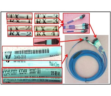 HPE Premier Flex Multi Fiber Push On to 4 x Lucent Connector 5m Cable
