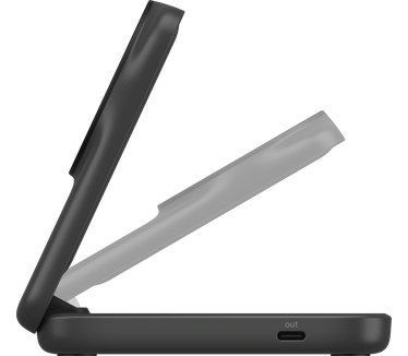 Belkin UltraCharge 2-in-1 Foldable Magnetic Charger, vierkant, Zwart