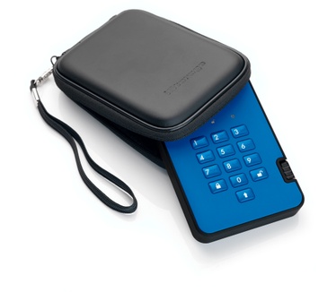 iStorage diskAshur2 256-bit 1TB USB 3.1 secure encrypted solid-state drive - Blue IS-DA2-256-SSD-1000-BE