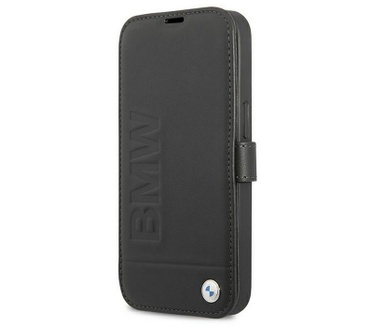 BMW Signature Leather Book Case - Apple iPhone 13 (6.1") - Zwart Zwart