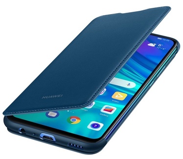 Huawei flip cover - blauw - voor P smart 2019  Transparant