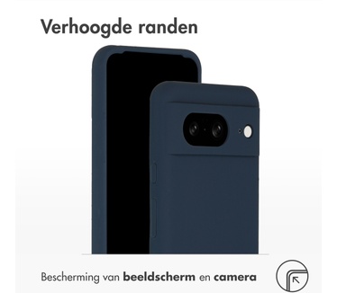 Accezz Liquid Silicone Backcover Google Pixel 8 - Donkerblauw