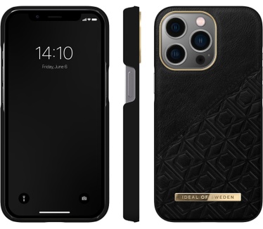 iDeal of Sweden Embossed Black (iPhone 13 Pro) Zwart