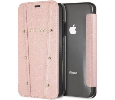 Guess Kaia Book Case voor Apple iPhone X/XS (5.8") - Roségoud  Rosé Goud