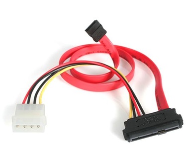 Startech.com 45 cm SAS 29-Pin naar SATA Kabel met LP4 Voeding
