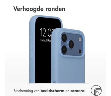 Accezz Liquid Silicone Backcover met MagSafe voor de Apple iPhone 18 Pro / 17 Pro - Lichtblauw