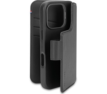 Decoded Leather Detachable Wallet iPhone 16 Pro Black (iPhone 16) Zwart