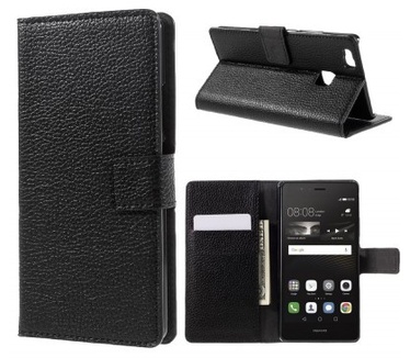 Just in Case Huawei P9 Lite Wallet Case - hoesje met stand - Black