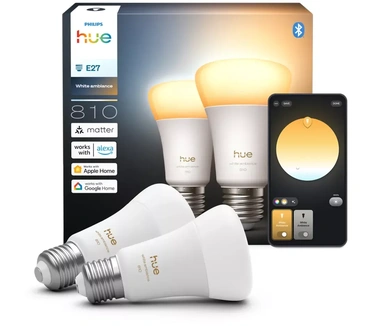 Philips Hue White Ambiance A60 - E27 slimme lamp - 810 lumen (2-pack)