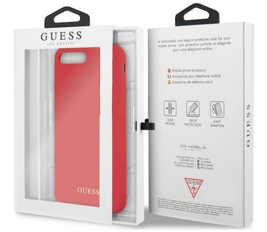 Guess Silicone HardCase voor Apple iPhone 7/8 Plus (5.5") - Rood  Rood