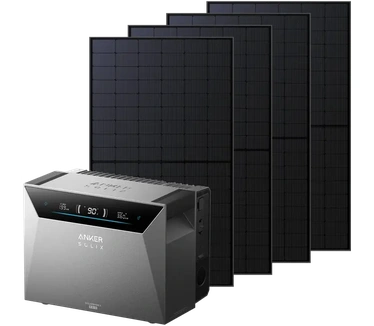 Anker Solix Solarbank 4 E5000 Pro + 500Wp bifaciaal Voor 4 panelen + 4 Bifaciale Zonnepanelen (2000 W)