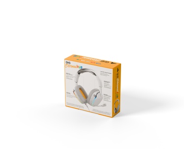 Glorious Glorious GHS Eternal RGB - Stereo RGB headset voor pc, PS5, PS4, Switch - Custom-tuned, gekantelde drivers, verstelbare, kristalheldere, afneembare mic, USB-C - Duurzaam, dag/nacht comfort - Wit