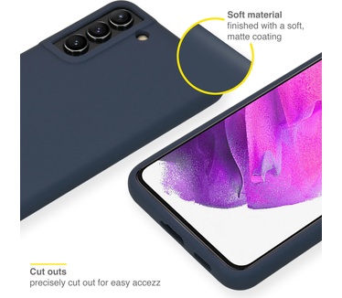 Accezz Liquid Silicone Backcover Samsung Galaxy S22 Plus - Donkerblauw