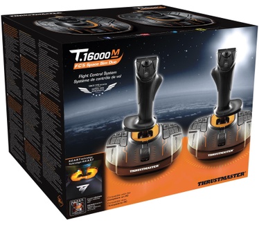 Thrustmaster Joystick T.16000M Space Sim Duo Stick Oranje, Zwart