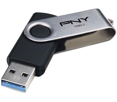 PNY Turbo Attaché R USB 3.2 64GB Zwart