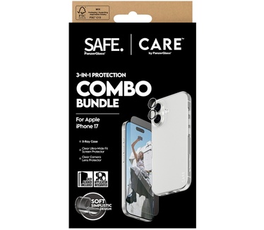PanzerGlass SAFE. | CARE by PanzerGlass® 3-in-1 Fashionable Combo Bundle iPhone 17