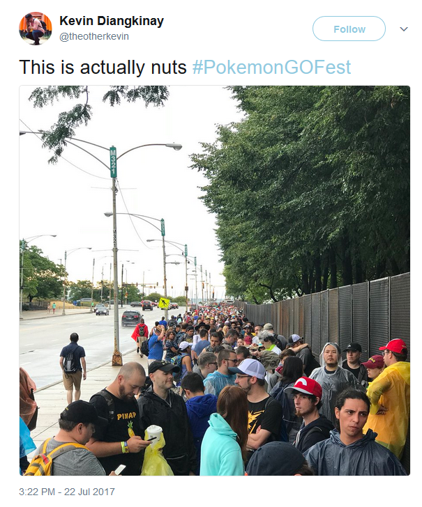 Tweet Pokemon Go Event Chicago