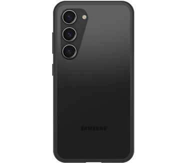 Otterbox OtterBox React-hoesje voor Galaxy S23, schokbestendig, valbestendig, ultradun, beschermende, getest volgens militaire standaard, Antimicrobieel, Black Crystal (Galaxy S23) Transparant