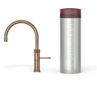 Quooker Classic Fusion Round Messing patina incl. PRO3 reservoir