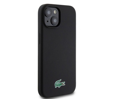 Lacoste Silicone Back Case - Apple iPhone 15 (6.1") - Zwart Zwart