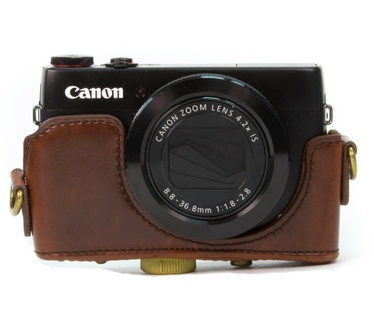 MegaGear Cameratas leer voor Canon PowerShot G7 X Bruin