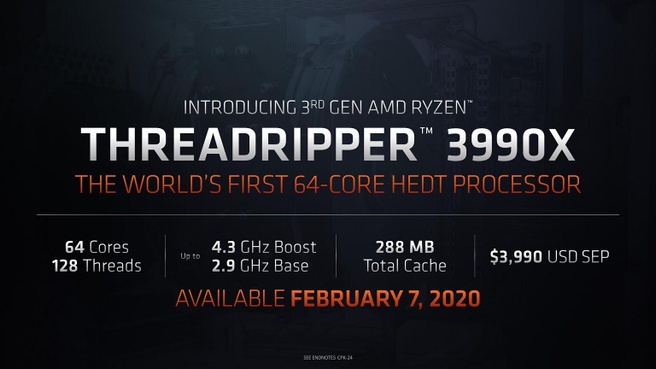 AMD 3990X presentatie