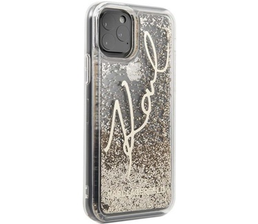 Karl Lagerfeld Liquid Glitter Case - iPhone 11 Pro Max - Goud  Goud
