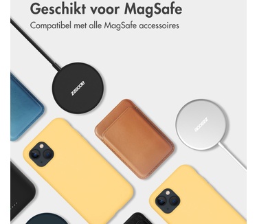 Accezz Liquid Silicone Backcover met MagSafe iPhone 14 - Geel