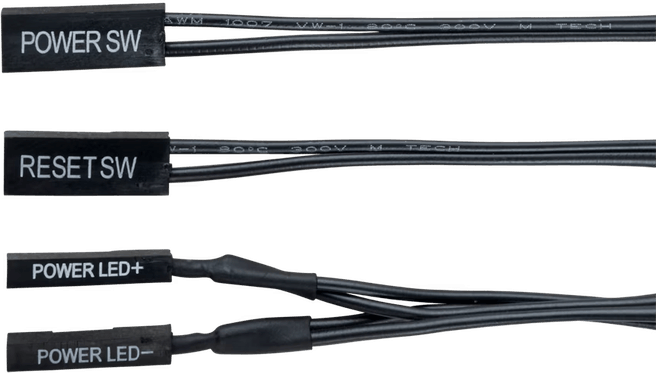 Front panel connector cables
