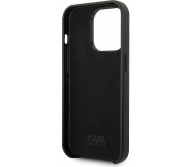 Karl Lagerfeld Perforated Logo Back Case - iPhone 14 Pro - Zwart Zwart