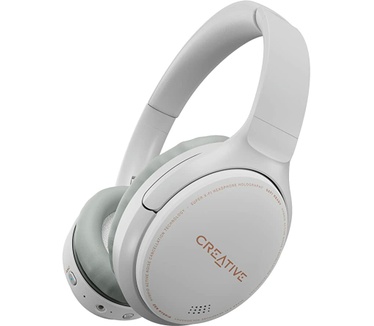 Creative Zen Hybrid Wireless over-ear hoofdtelefoon met actieve hybride ruisonderdrukking, omgevingsmodus, tot 27 uur (ANC ON), Bluetooth 5.0, AAC, geïntegreerde microfoon, wit, EF1010