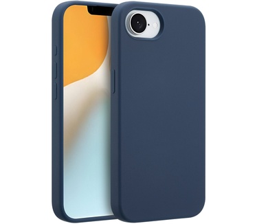 Accezz Liquid Silicone Backcover met MagSafe iPhone 16e - Donkerblauw