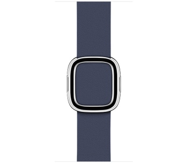 Apple Watch Series 2 (Leren bandje (S), moderne gesp, 38mm) Zilver (Blauw)