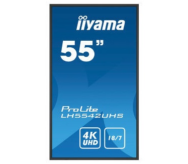 Iiyama ProLite 54.6" LH5542UHS-B3 zwart Zwart