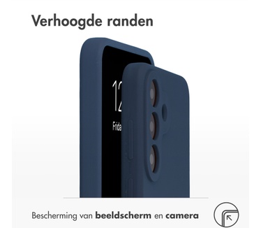 Accezz Liquid Silicone Backcover met MagSafe voor de Samsung Galaxy S26 FE - Donkerblauw