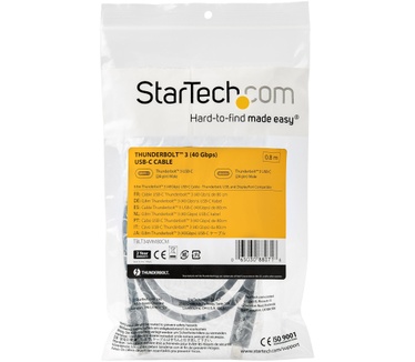 Startech.com 0.8 m Thunderbolt 3 naar Thunderbolt 3 kabel 40Gbps Zwart