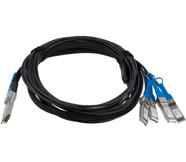Startech.com QSFP+ DAC Breakout Twinax kabel MSA conform 3 m Zwart