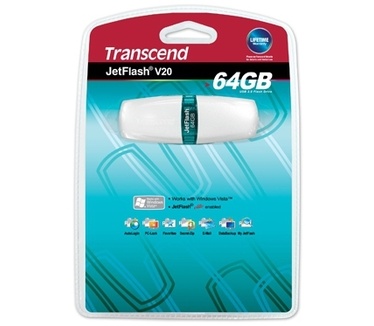 Transcend JetFlash V20 64GB Wit