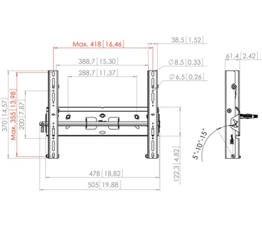 Vogel's PFW 5210 Display-wandsteun