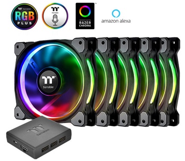 Thermaltake Riing Plus 12 RGB Radiator Fan TT Premium Edition (5 Fan Pack), 120mm