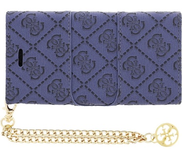Guess Scarlett Wallet Clutch Book Case iPhone 6/6S Plus - Blauw Blauw
